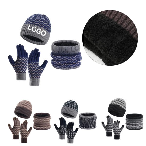 1 Winter Hat, Gloves & Neck Warmer Set
