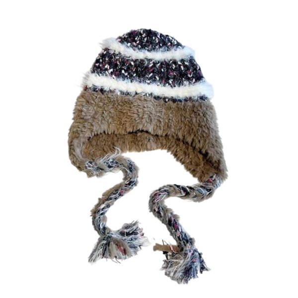 1 (2) Fleece Winter Beanie with Tassels