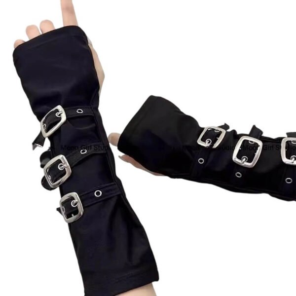 1 (4) Punk Half-Finger Arm Sleeves