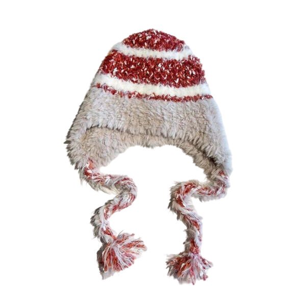 1 (5) Fleece Winter Beanie with Tassels