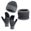 2 (1) Winter Hat, Gloves & Neck Warmer Set