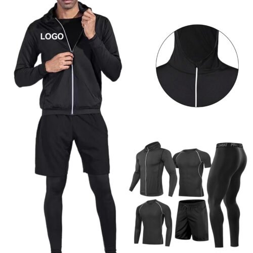 Men's 5-Piece Athletic Tracksuit Set