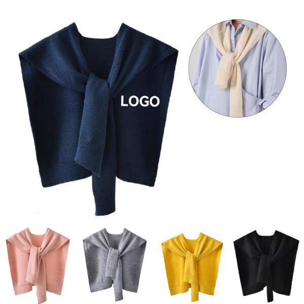 487789789 Korean-Style Knit Shoulder Shawl