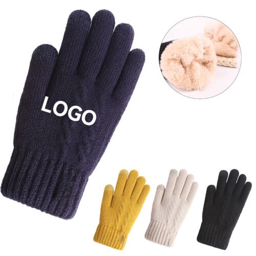 Double-Layer Knit Gloves