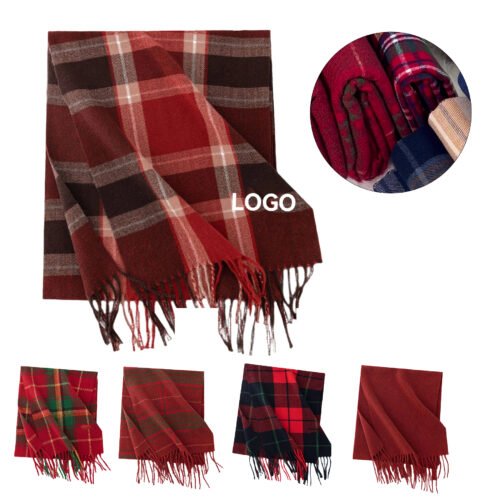 Plaid Faux Cashmere Scarf