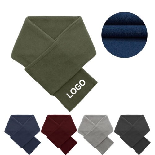 Warm Solid Color Fleece Scarf