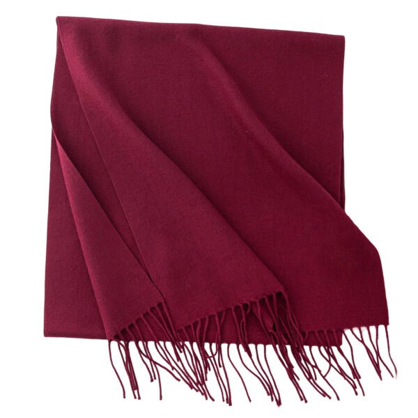 Faux Cashmere Wool Scarf with Fringe