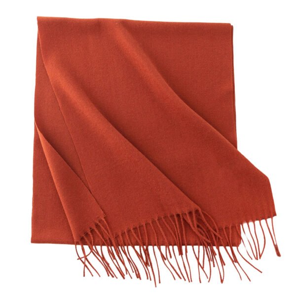 Faux Cashmere Wool Scarf with Fringe