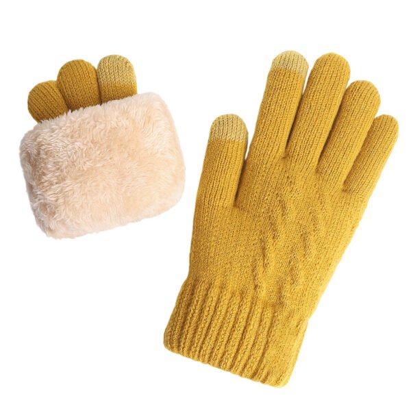 Double-Layer Knit Gloves