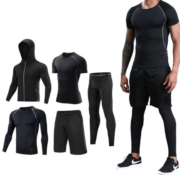 SKU_NZ9001五件套 Men's 5-Piece Athletic Tracksuit Set