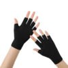 SKU_保暖黑色-半指 Winter Knit Fingerless Gloves