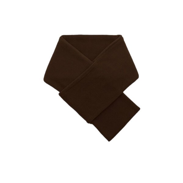 SKU_咖啡色 Warm Solid Color Fleece Scarf