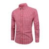 SKU_款1红白格 Men’s Long-Sleeve Shirt – Wrinkle-Free