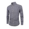 SKU_款1黑白格 Men’s Long-Sleeve Shirt – Wrinkle-Free