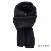 SKU_法式小围巾-纯色黑 Korean-Style Winter Knit Scarf