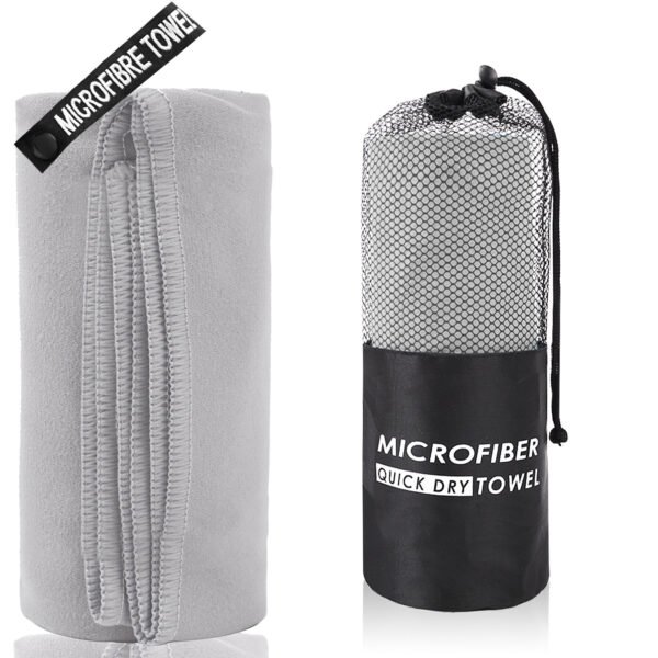 SKU_浅灰色圆筒袋装 Microfiber Sports Towel