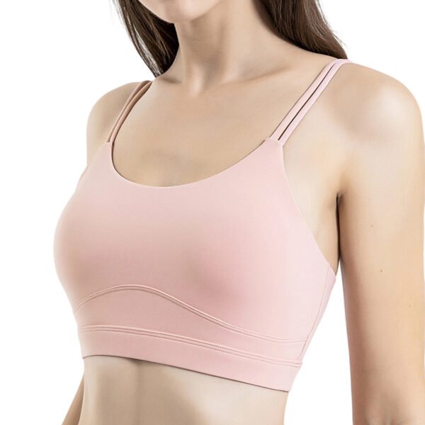 SKU_浅粉文胸 Women’s Sports Bra and Skirt Set
