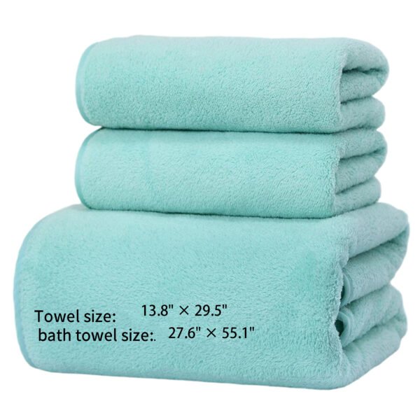 SKU_清新绿 Soft Absorbent Bath Towel Set