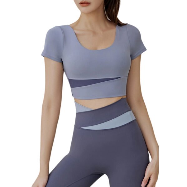 SKU_灰湖蓝短袖 Slim Fit Activewear Set