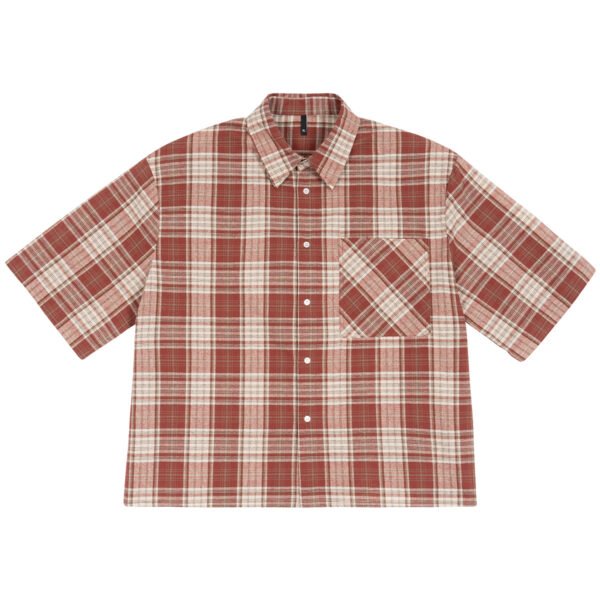 Casual Plaid Short-Sleeve Shirt