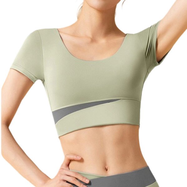 SKU_豆蔻绿短袖 Slim Fit Activewear Set