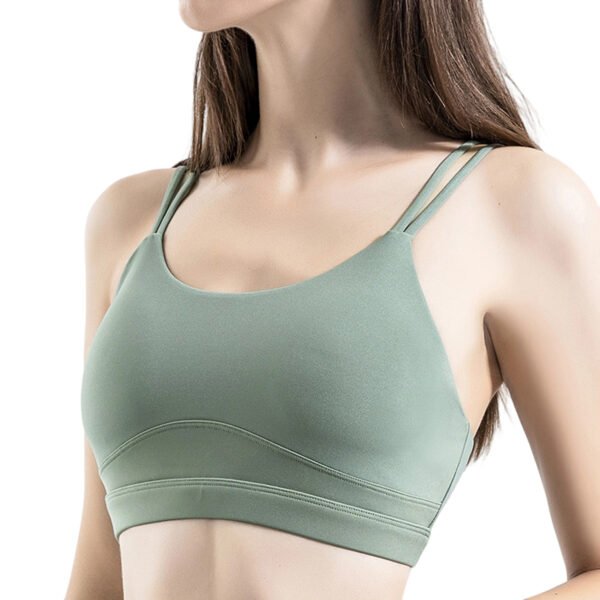 SKU_青灰文胸 Women’s Sports Bra and Skirt Set