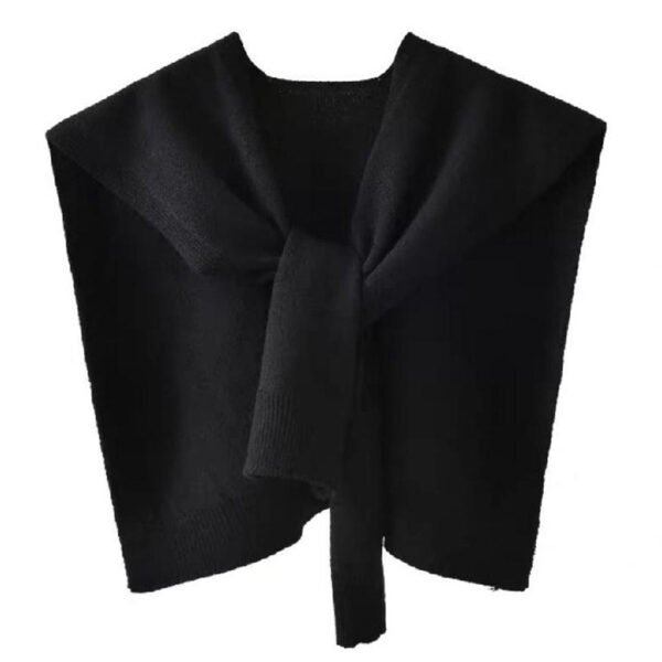 SKU_黑色 Korean-Style Knit Shoulder Shawl