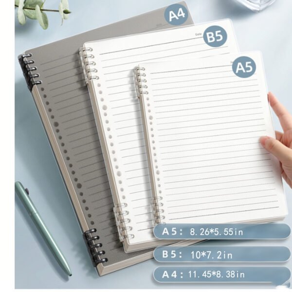 区域擦除操作 B5 Black & White Spiral Notebook