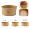 改图 Kraft Paper Takeout Bowls with Lids