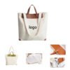 未标题-1 Logo Printed Canvas Shopper Tote