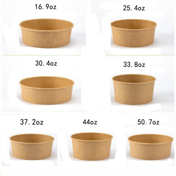 未标题-2 Kraft Paper Takeout Bowls with Lids